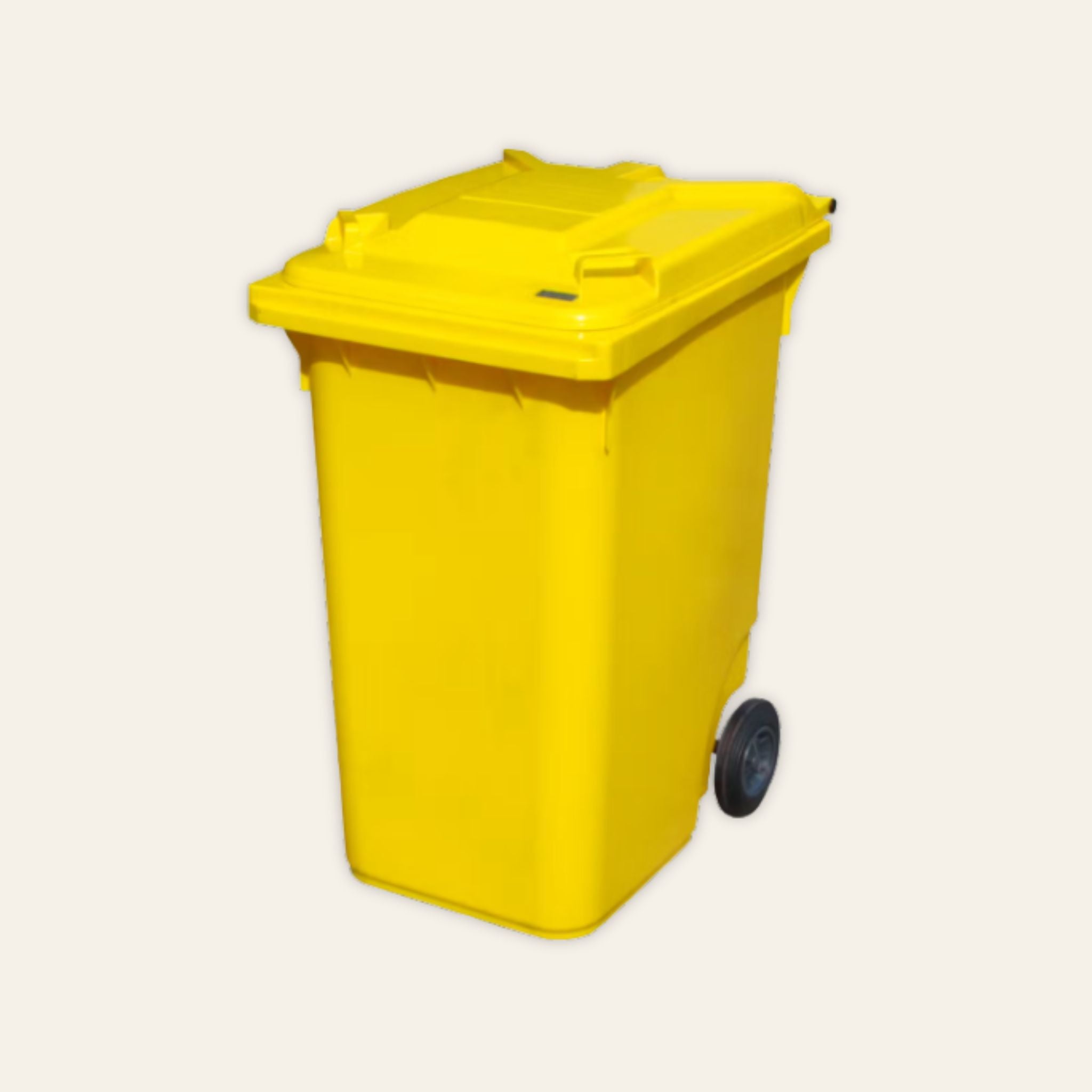 360 litre wheelie skip in yellow