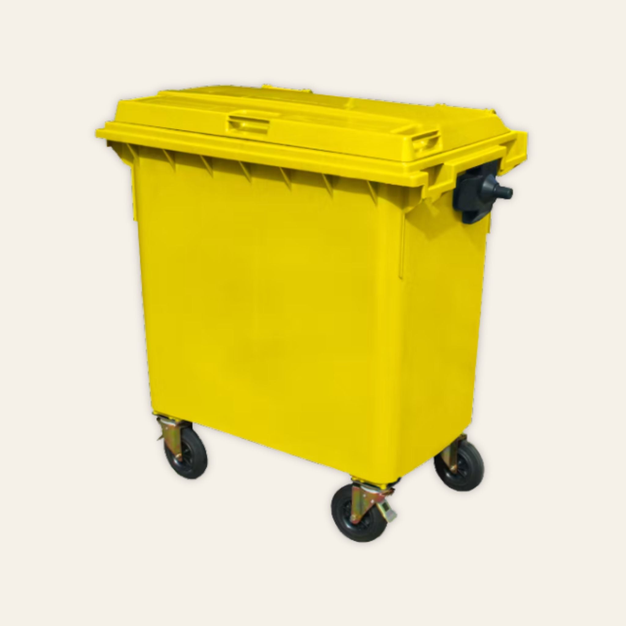 770 litre wheelie skip in yellow