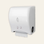 Autocut roll towel dispenser in white