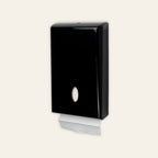 Compact hand towel dispenser in black