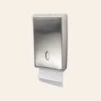 Compact hand towel dispenser in stainless steel