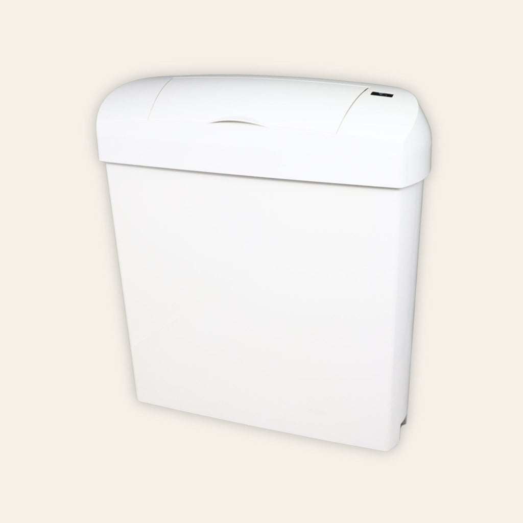 Ladycare automatic sanitary bin in white