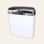 Ladycare automatic sanitary bin in white and chrome