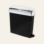 Ladycare pedal sanitary bin in black and chrome