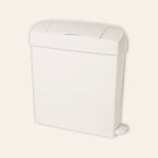 Ladycare pedal sanitary bin in white