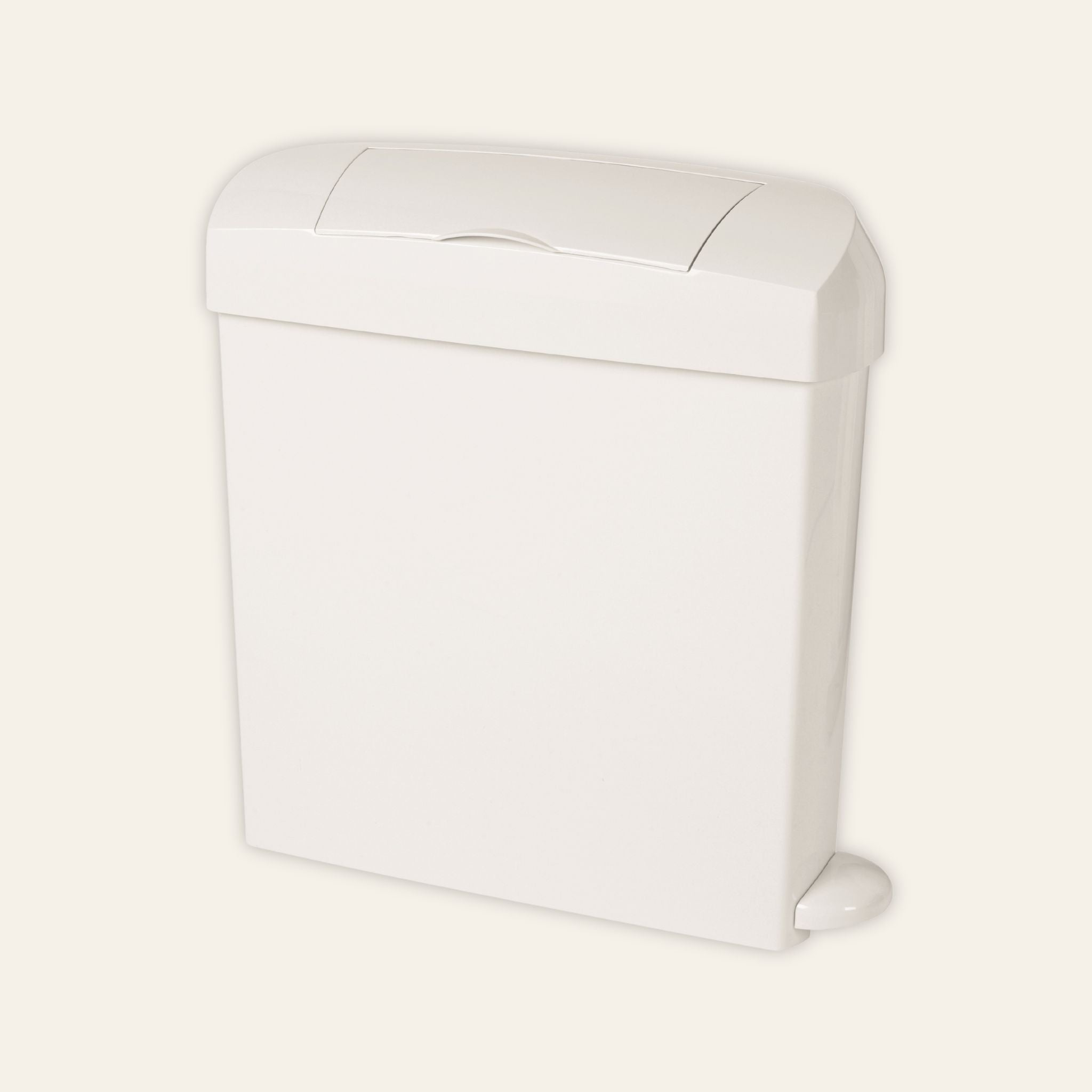 Ladycare pedal sanitary bin in white