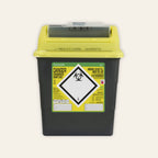 13 litre non-hazardous sharps disposal bin in yellow