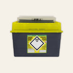 24 litre non-hazardous sharps disposal bin in yellow