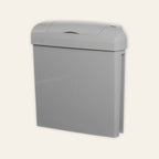 Male healthcare automatic disposal bin in grey