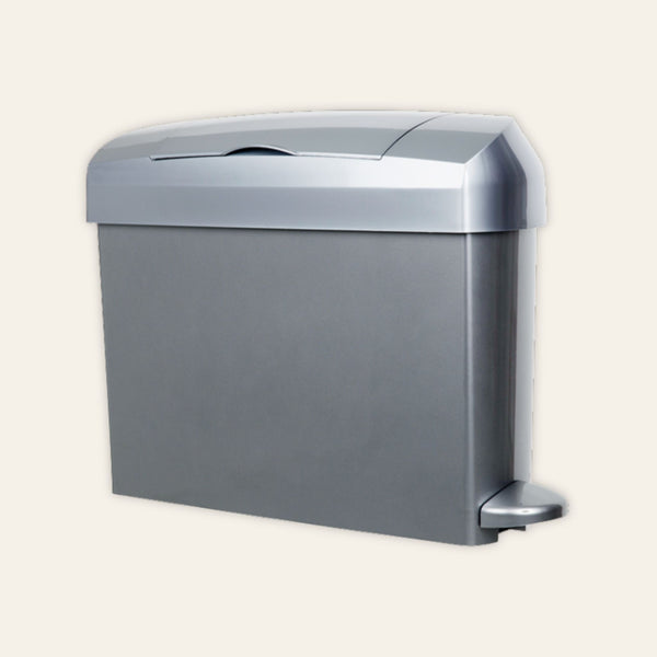 Male healthcare Mini pedal disposal bin in satin