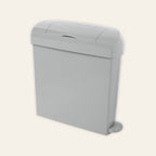 Male healthcare pedal disposal bin in grey