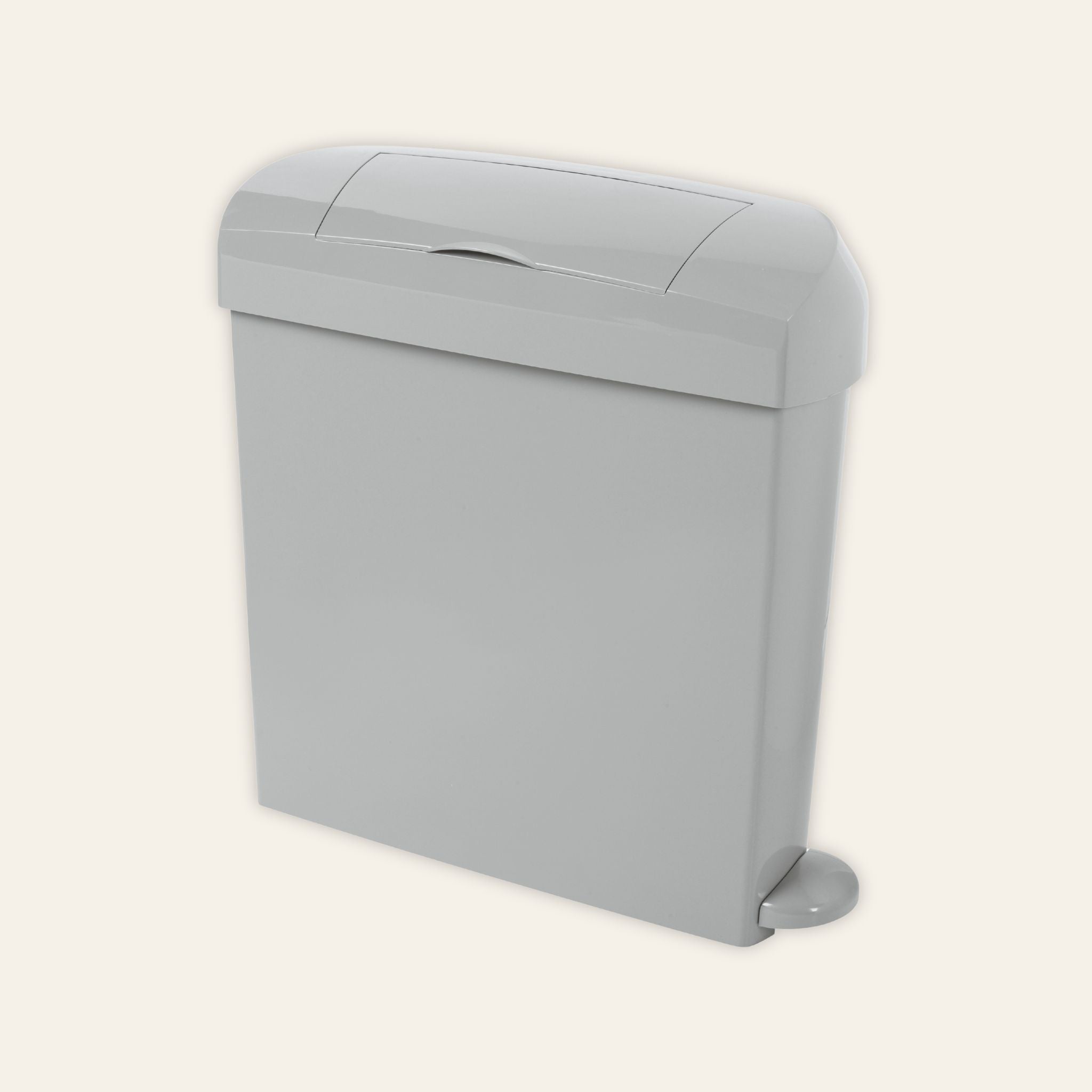 Male healthcare pedal disposal bin in grey