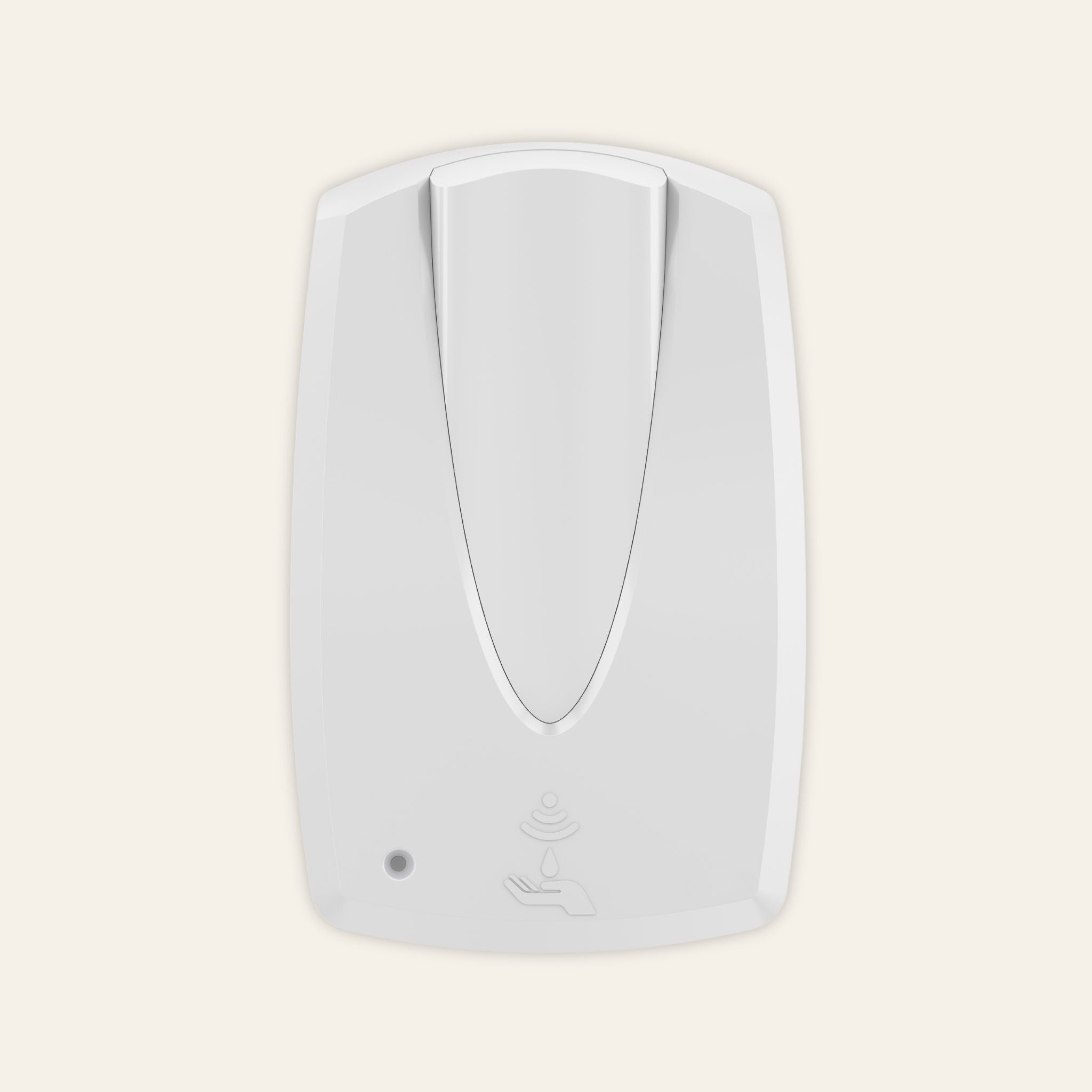 Automatic hand sanitiser dispenser in white