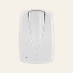 Automatic hand sanitiser dispenser in white and chrome