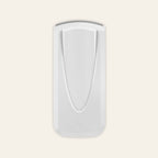 Manual hand sanitiser dispenser in white