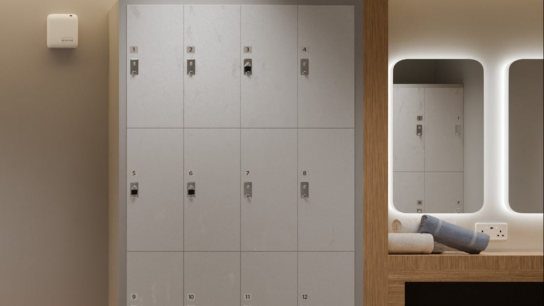 Non-aerosol airfresh: SensaMist SM100 unit in an indoor space