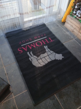 Thomas Farm Shop branded logo mat