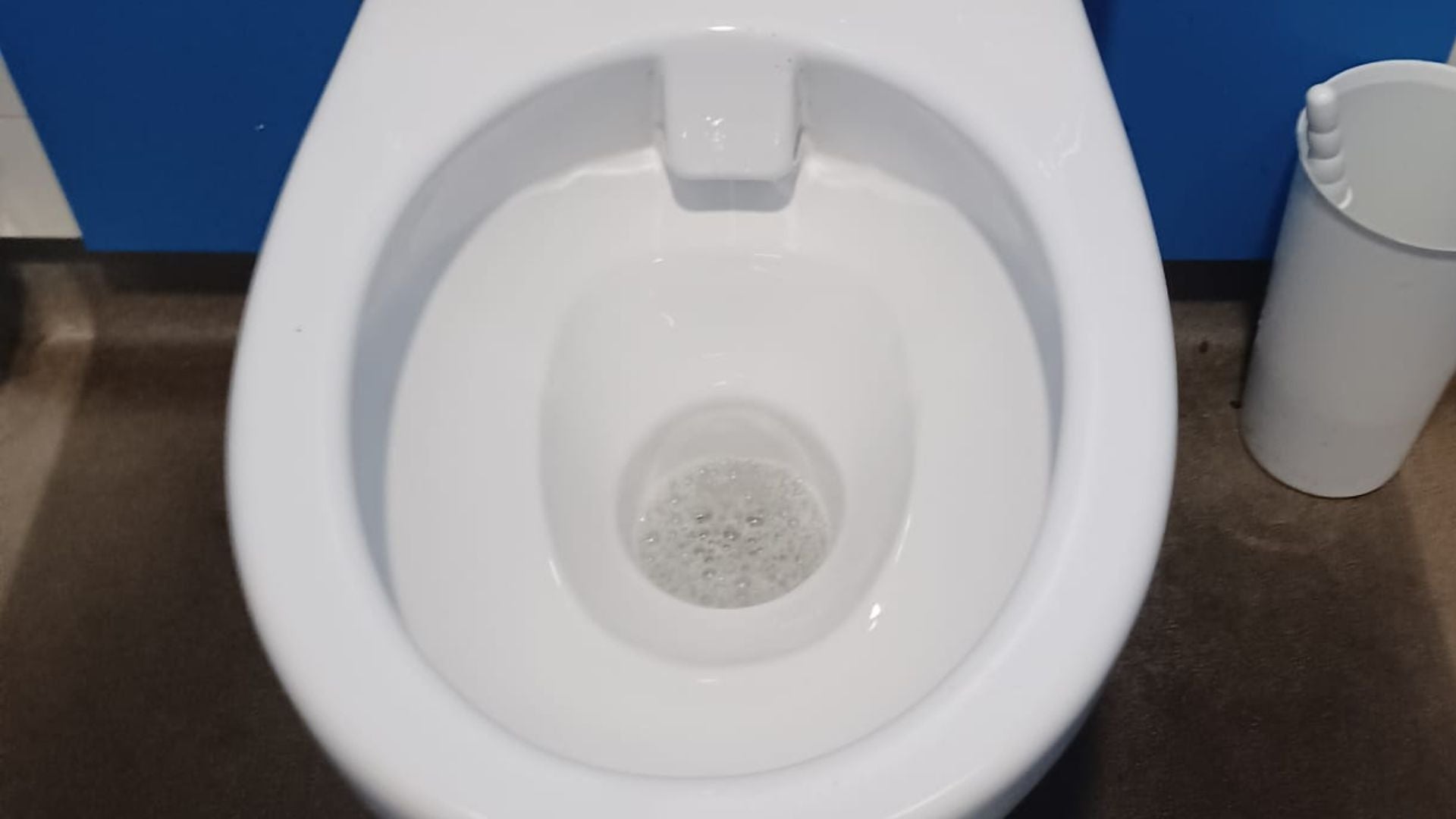 Toilet after a deep clean, restored to a clean finish
