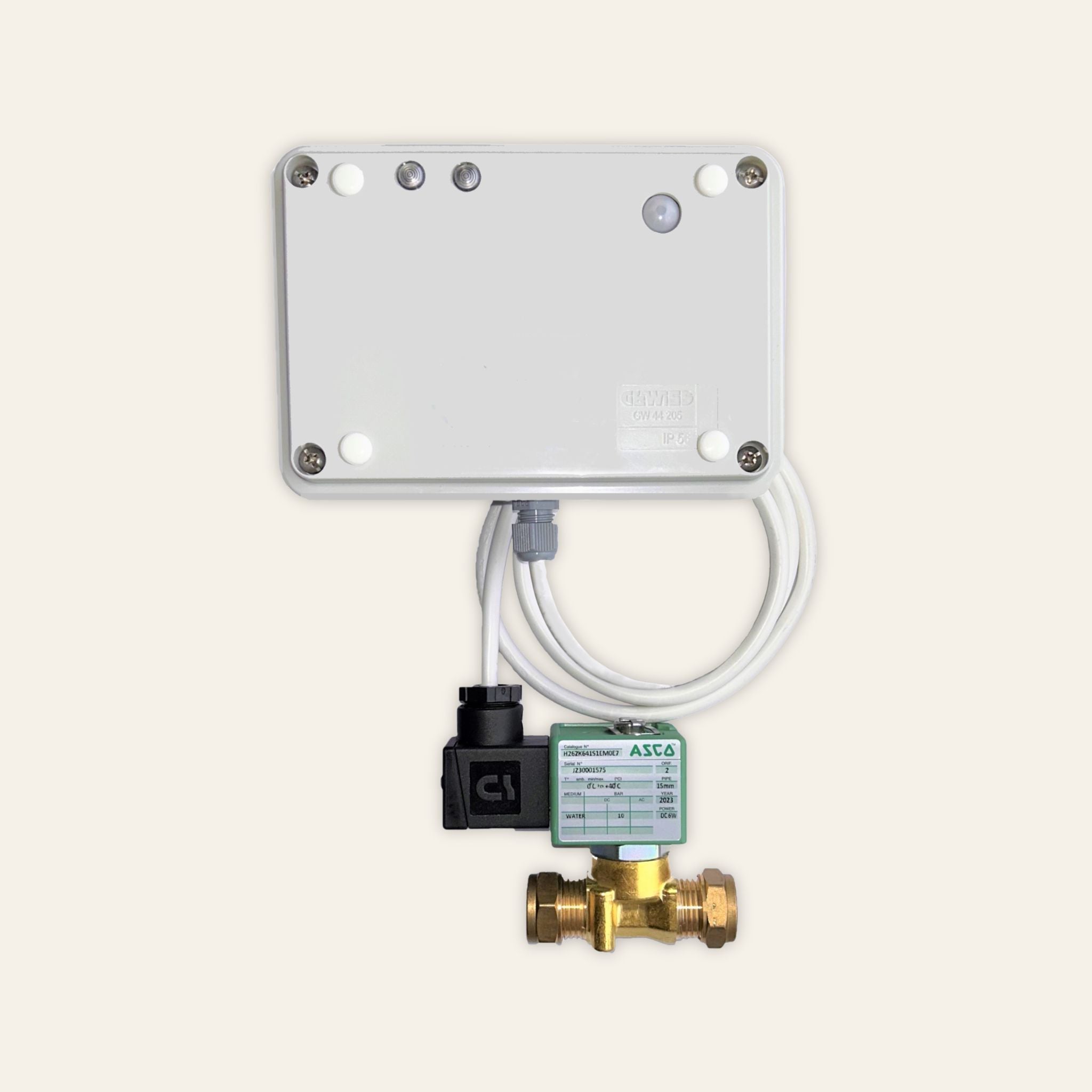 Urinal water saving system in white
