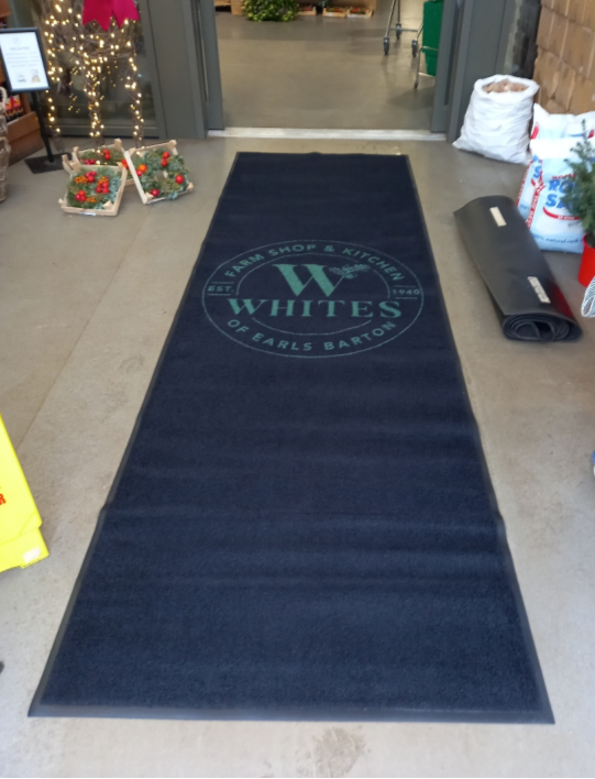 Whites Farm Shop and Kitchen branded logo mat