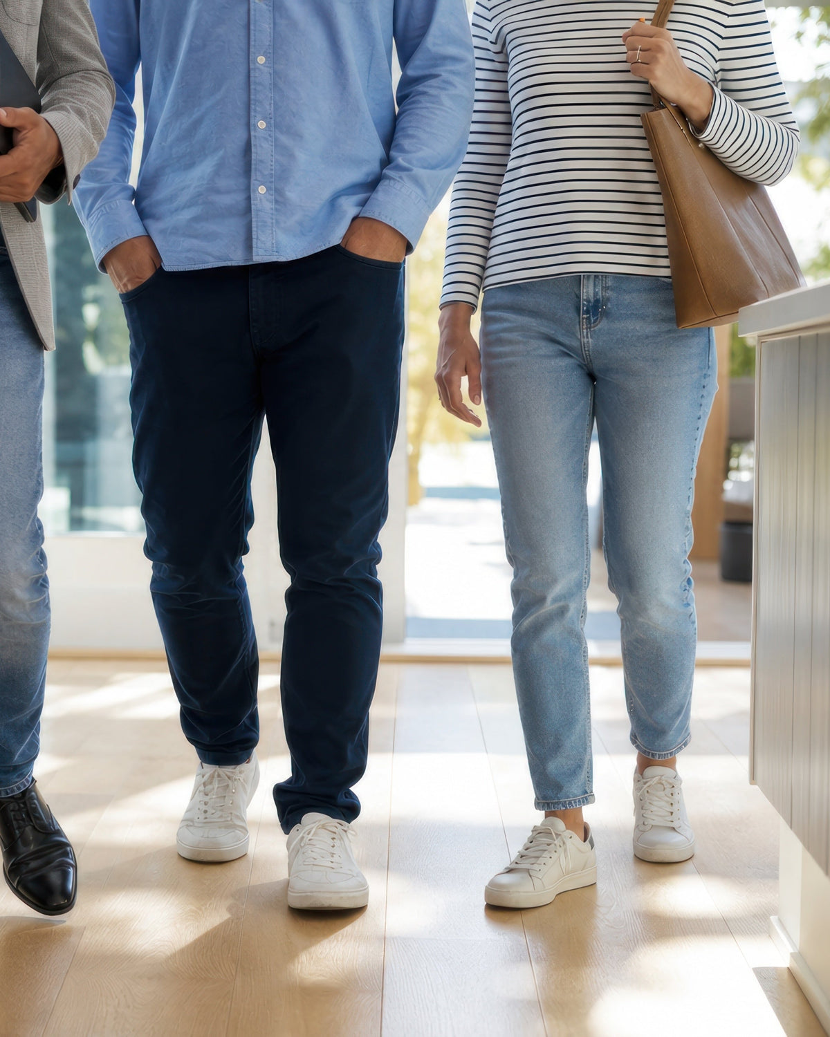 Gender Pay Gap Report: two people walking next to each other